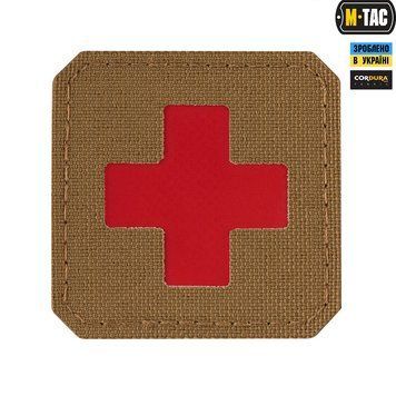 M-Tac Patch Medic Cross Laser Cut Coyote/Red