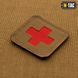 M-Tac Patch Medic Cross Laser Cut Coyote/Red