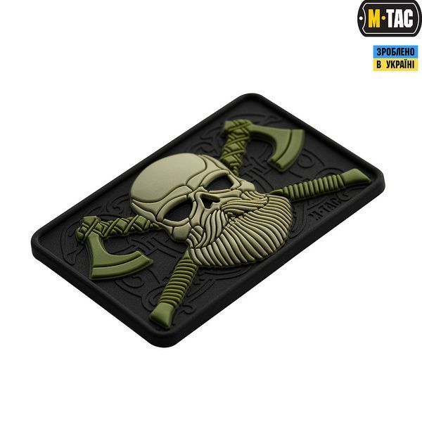 M-Tac нашивка Bearded Skull 3D PVC Olive 51113201 фото