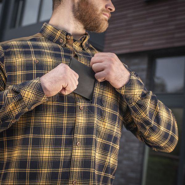 M-Tac сорочка тактична у клітинку Redneck Shirt Navy Blue/yellow S 20072015-xxxl фото