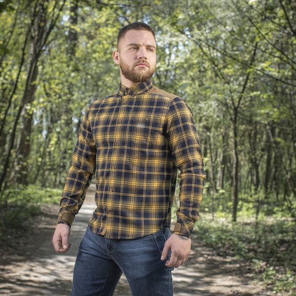 M-Tac Redneck Tactical Plaid Shirt Navy Blue/Yellow M