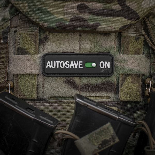 M-Tac patch Autosave PVC Black