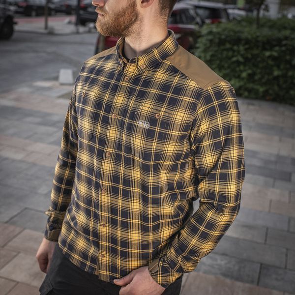 M-Tac Redneck Tactical Plaid Shirt Navy Blue/Yellow M