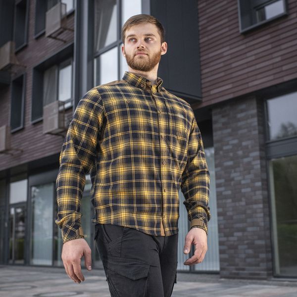 M-Tac Redneck Tactical Plaid Shirt Navy Blue/Yellow M