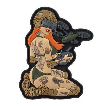 M-Tac Patch Tactical Girl №6 PVC Redhead Hooligan Olive V1