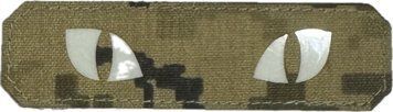Pixel eyes Cordura patch glow elements