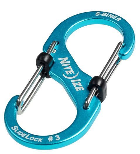 Карабін Nite Ize S-Biner #3 SlideLock Aluminum - Blue LSB3-19158 фото