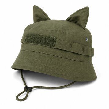Панама Basic трансформер з вушками олива 58 hat-cat-olive62 фото
