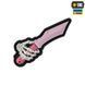 M-Tac patch Skeleton Knife PVC Pink
