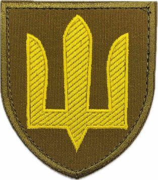 Шеврон ЗСУ Сухопутні війська койот/жовтий trident20 фото
