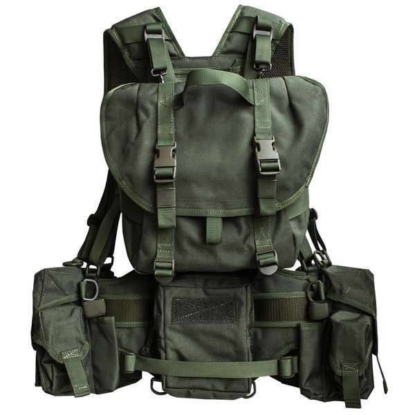 Pas taktyczny z szelkami Smersz AK Olive