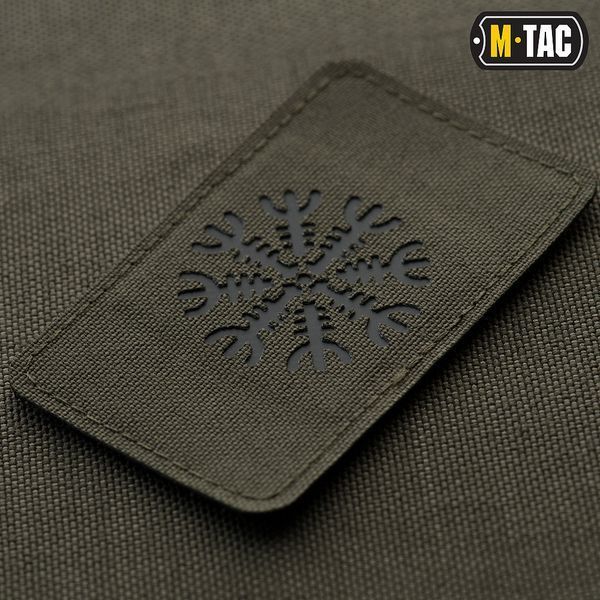 M-Tac нашивка шолом Жаху горизонтальна Laser Cut ranger green/black 51222232 фото