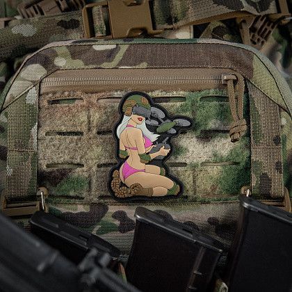 M-Tac Patch Tactical Girl №6 PVC White/Pink/Olive V2