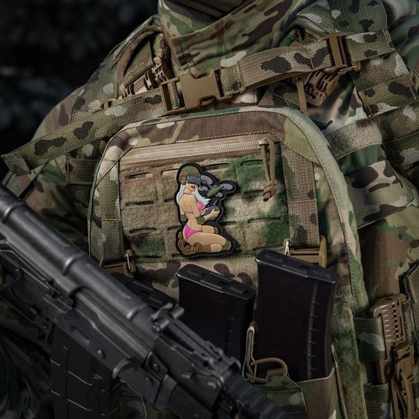M-Tac Patch Tactical Girl №6 PVC White/Pink/Olive V2