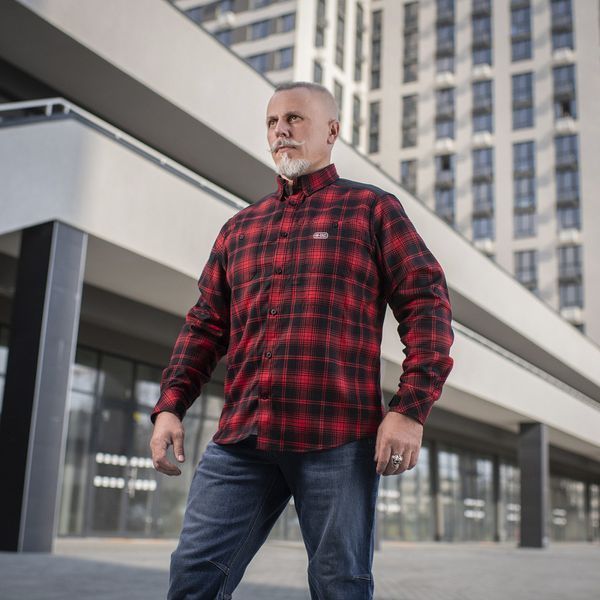 M-Tac Tactical Plaid Shirt Redneck Shirt Red/Black XS