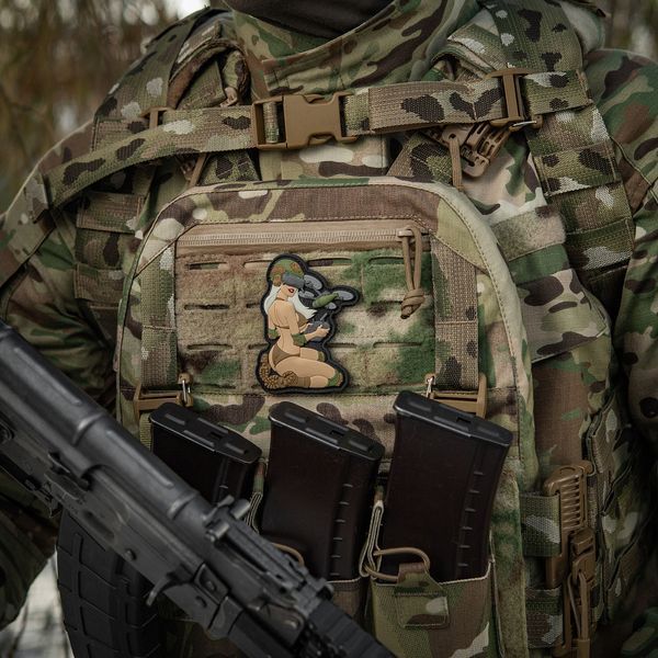 M-Tac Naszywka Tactical Girl nr 6 PVC White/Coyote/Olive V2