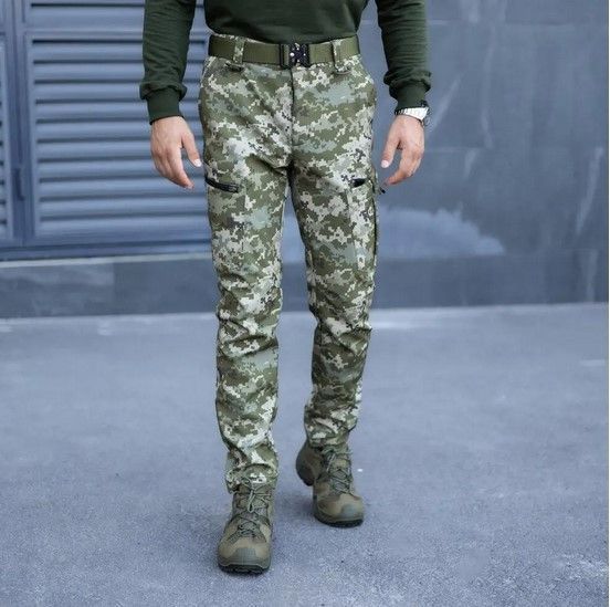 Winter Tactical Pants Pobedov Static Soft Shell Pixel S