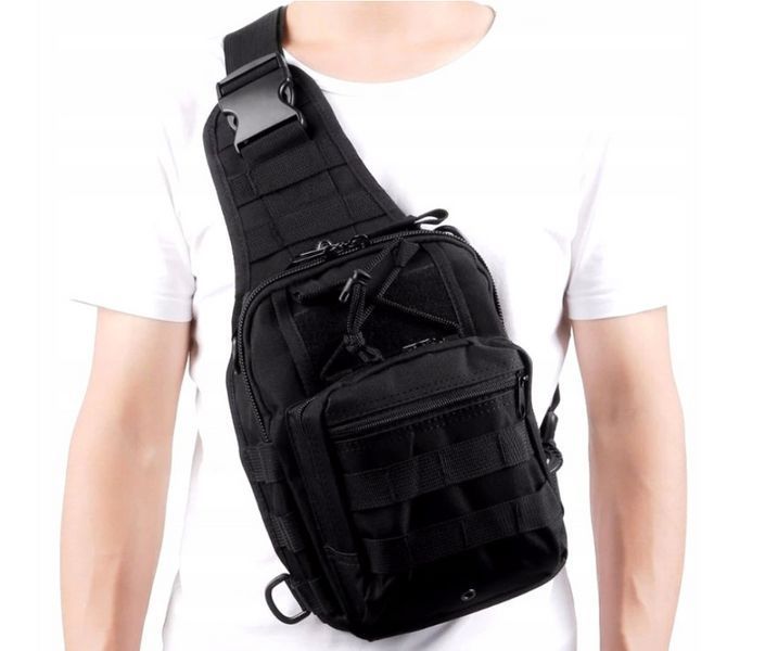 Single-Strap Tactical Backpack EDC Black