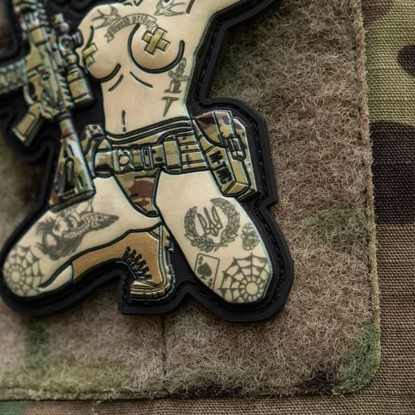 M-Tac нашивка Tactical girl №1 tattoo Тризуб PVC MC 51116105 фото