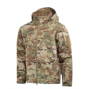 M-Tac Soft Shell Tactical Jacket with Additional Fleece Jacket Multicam