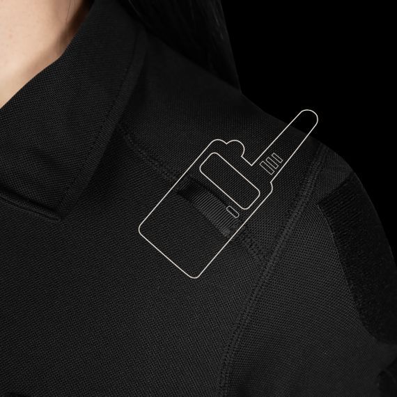 Taktyczna koszulka polo Pani Paladin CoolPass Pique LT Czarna