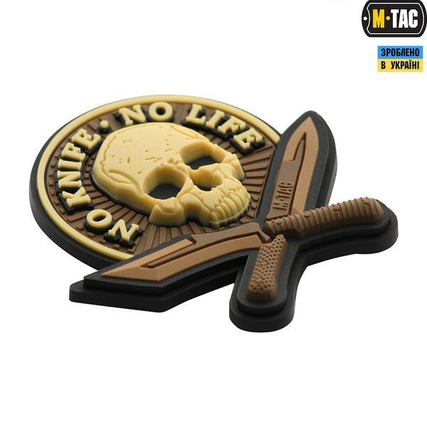 M-Tac Нашивка No Knife - No Life 3D PVC Coyote 51128005 фото