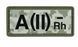 Naszywka Grupa krwi 2 - PVC Pixel, A(II) RH(-)