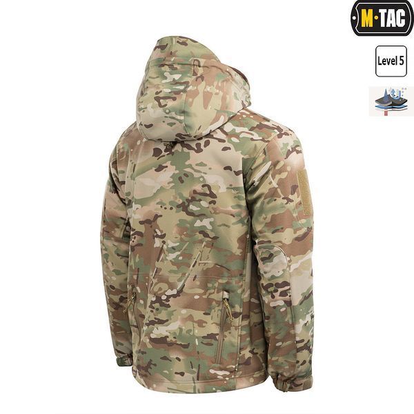 M-Tac Soft Shell Tactical Jacket with Additional Fleece Jacket Multicam S