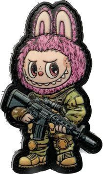 Naszywka Labubu military edition PVC Pink