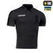 M-Tac tactical police polo shirt with reflective inscription and patch 65/35 Black