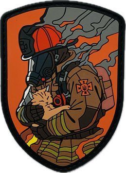 Rubber Patch (SES Rescuer with Kitty, hook-and-loop, 6&times;8.5 cm)