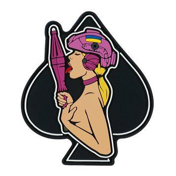 Нашивка / шеврон Brand Element (PVC) Піка-дівчина Yellow/Pink boetc778 фото