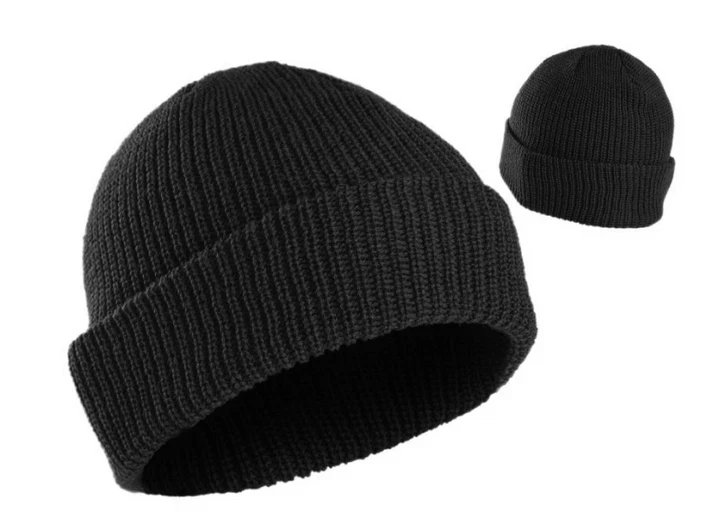 4126128122_shapka-vijskova-vyazana Шапка в'язана Mil-Tec BLACK - Image 1
