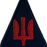 Шеврон Зенітно-ракетні війська повітряних сил (тризуб) синій