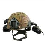 Повний Комплект Тактичний Балістичний Шолом з Кавером Навушниками Чебурашками Ліхтариком МС
