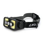 Налобний ліхтарик Voltronic K361,1 Cob, 3 Led+Red