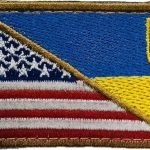 Прапорець Україна - США