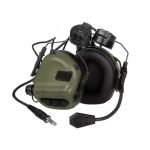 Тактичні навушники EARMOR M32Н Olive з кріпленням для шоломів FAST