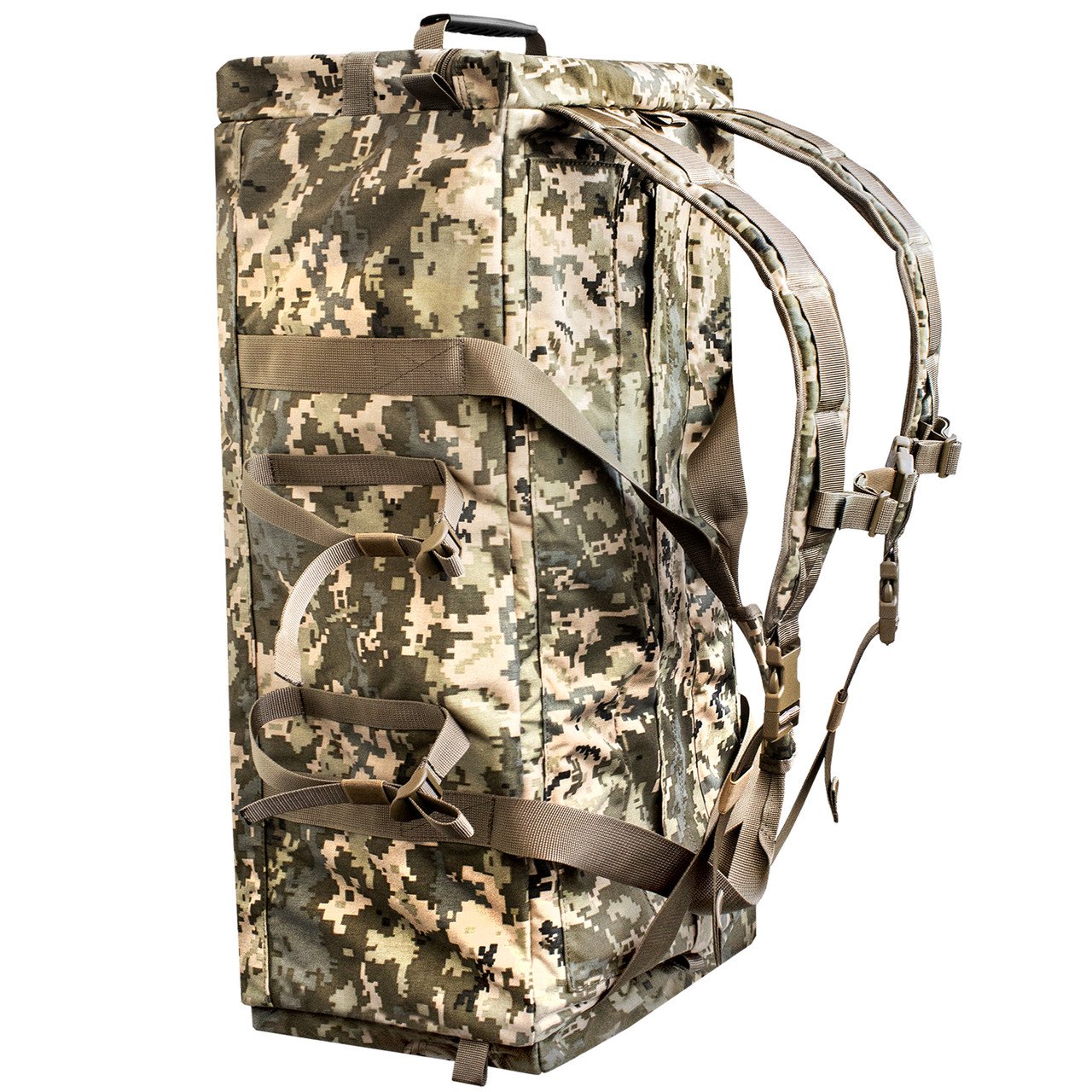 Тактична рюкзак-сумка Мандрівник 80 л у камуфляжі піксель — міцний і зручний баул для ЗСУ Тактична Рюкзак-сумка Мандрівник 80л MM14 - Image 1