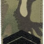 Погон Сержант (чорна нитка, на липучці) мультикам