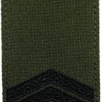 Погон Сержант (чорна нитка, на липучці) Олива