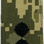 Погон Лейтенант 3D (чорна нитка, на липучці) піксель