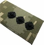 Погон Старший лейтенант 3D  (чорна нитка, на липучці) піксель - Image 2