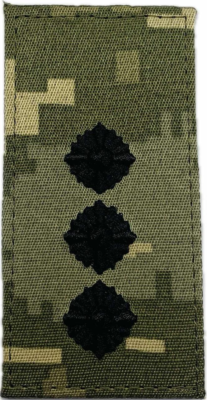 6805072688_pogon-starshij-lejtenant Погон Старший лейтенант 3D (чорна нитка, на липучці) піксель - Image 1