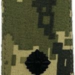 Погон Майор 3D (чорна нитка, на липучці) піксель