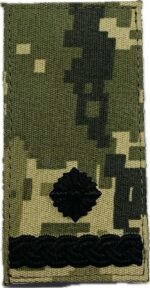 Погон Майор 3D (чорна нитка, на липучці) піксель