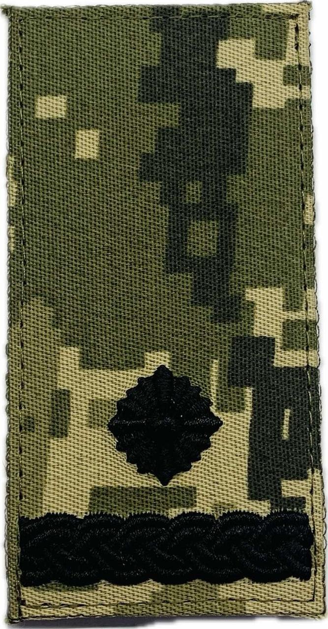 6805075150_pogon-major-3d Погон Майор 3D (чорна нитка, на липучці) піксель - Image 1