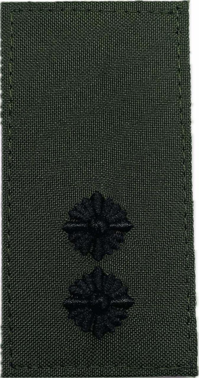 6862899308_pogon-lejtenant-3d Погон Лейтенант 3D (чорна нитка, на липучці) Олива - Image 1