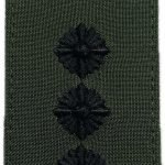 Погон Старший лейтенант 3D  (чорна нитка, на липучці) Олива