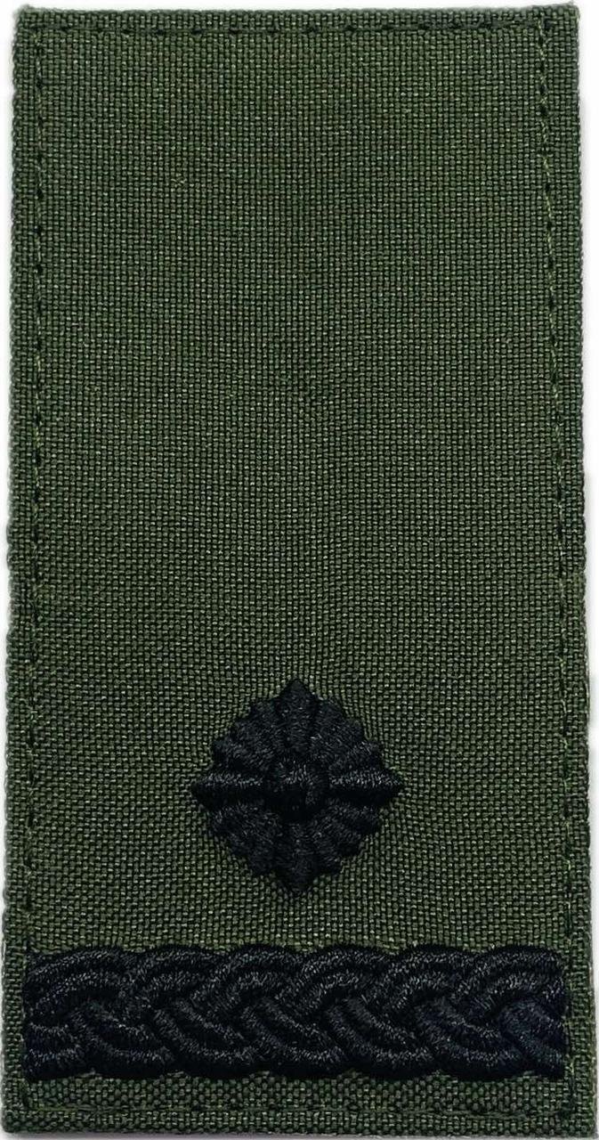 6862902538_pogon-major-3d Погон Майор 3D (чорна нитка, на липучці) Олива - Image 1